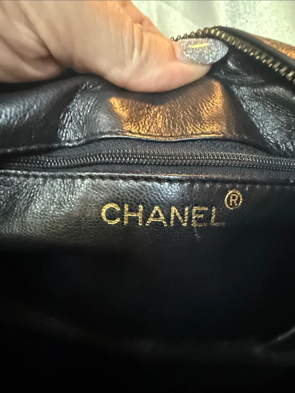 CHANEL Black Quilted Lambskin Shoulder Camera Bag with Tassel Vintage
